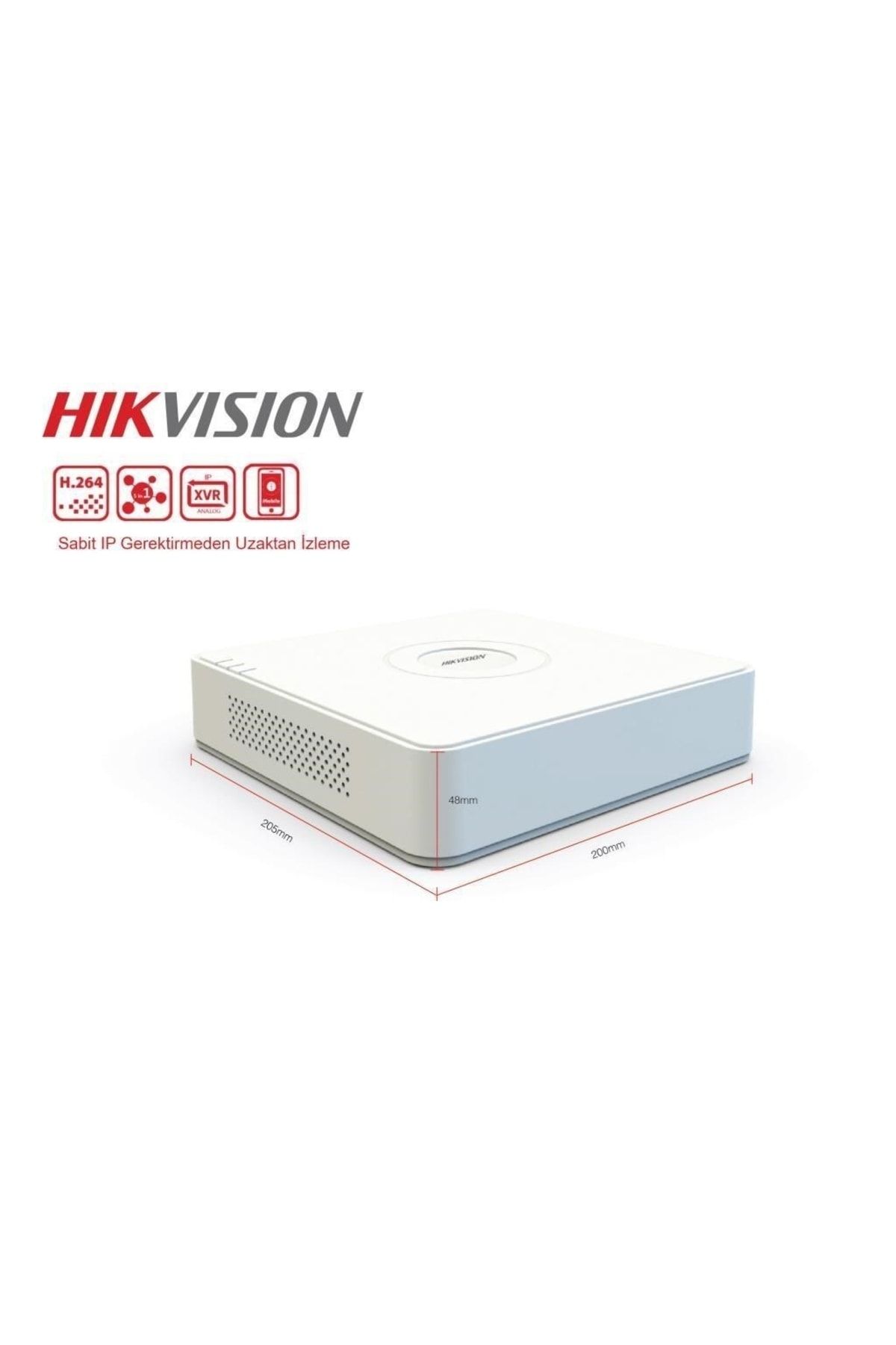 Hikvision DS-7104HGHI-K1 4 Kanal DVR Kayıt Cihazı