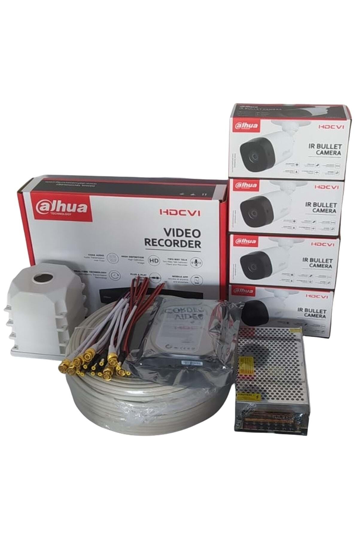 4 Kanal 4 Kamera Güvenlik Kamera Seti 500 Gb Hdd
